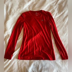 Nike Dry fit red long sleeve